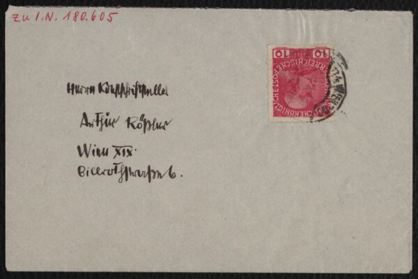 Letter from Egon Schiele to Arthur Roessler Bild 2
