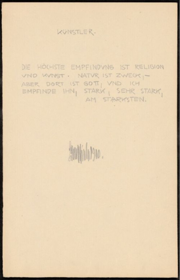Poem by Egon Schiele: Artist 