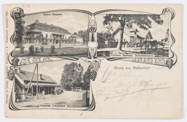 Postkarte von Egon Schiele an Adolf Schiele Bild 1