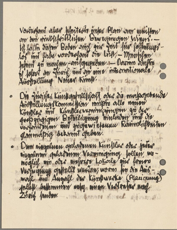 Brief von Egon Schiele an Wilhelm Wartmann Bild 2