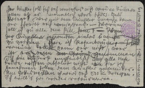 Letter from Egon Schiele to Arthur Roessler Bild 3