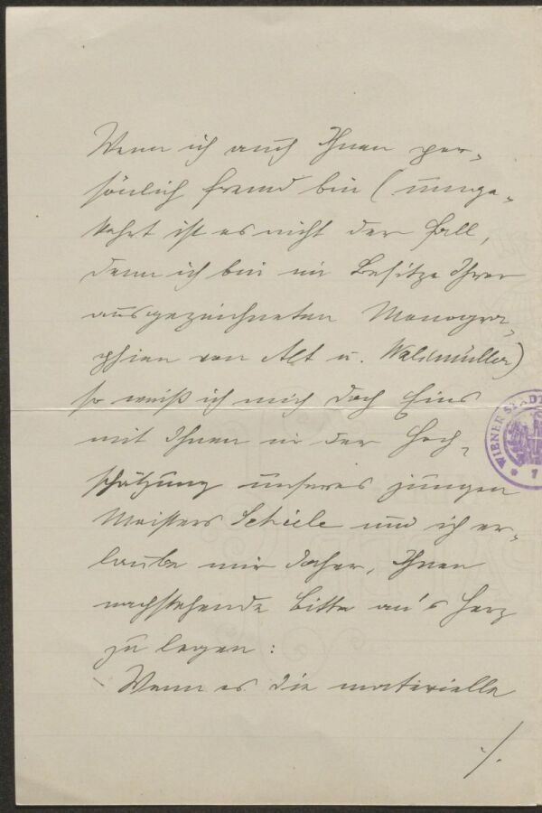 Letter from Heinrich Benesch to Arthur Roessler Bild 2