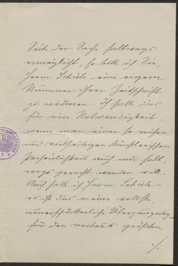 Letter from Heinrich Benesch to Arthur Roessler Bild 3