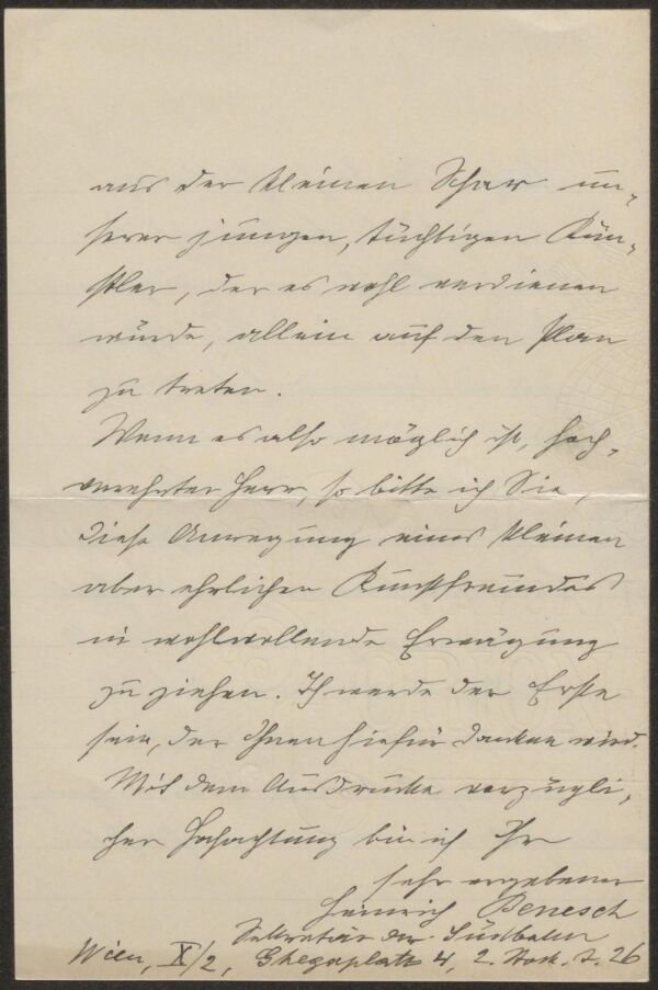 Letter from Heinrich Benesch to Arthur Roessler Bild 4