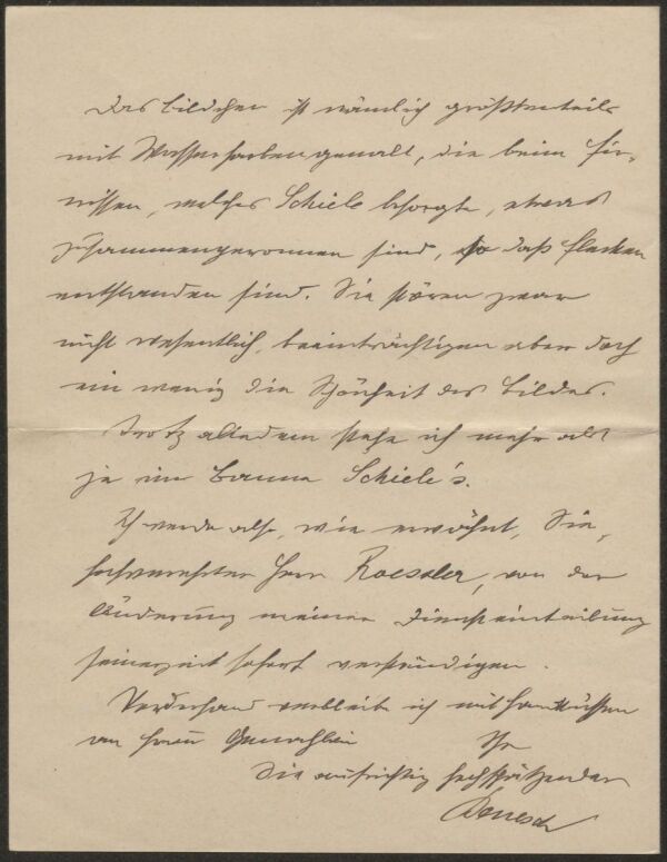 Brief von Heinrich Benesch an Arthur Roessler Bild 4