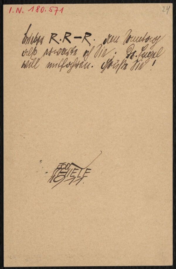 Postkarte von Egon Schiele an Arthur Roessler Bild 1