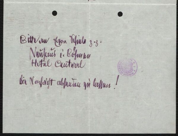 Letter from Egon Schiele to Josef Hoffmann Bild 3