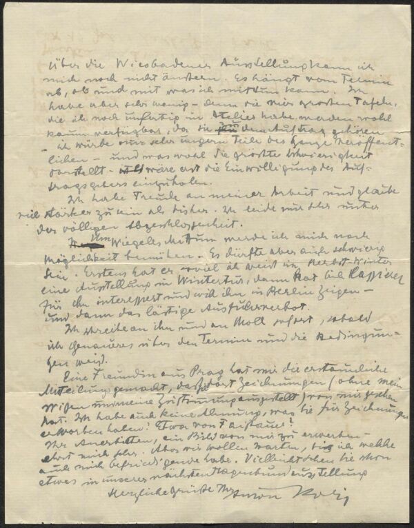 Letter from Anton Kolig to Egon Schiele Bild 2
