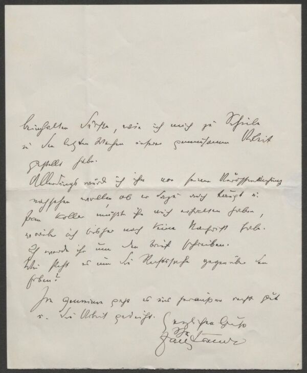 Brief von Anton Faistauer an Arthur Roessler Bild 2