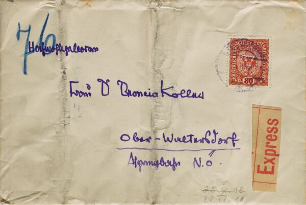 Letter from Egon Schiele to Broncia Koller-Pinell Bild 3