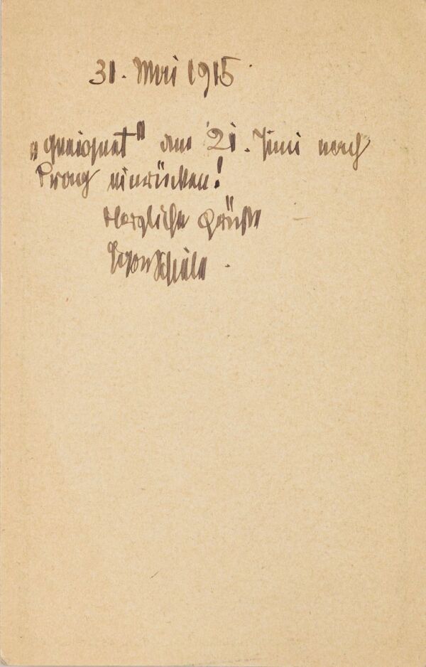 Postkarte von Egon Schiele an Anton Peschka Bild 1