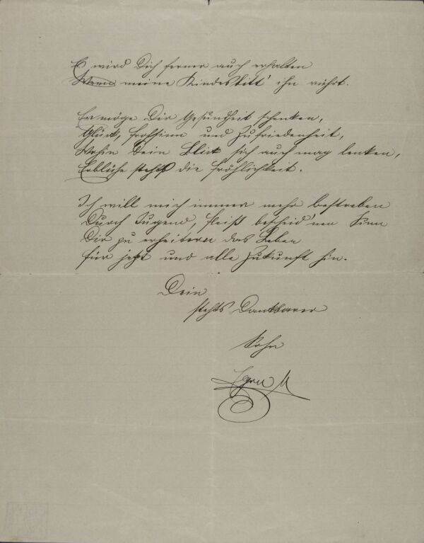 Gedicht von Egon Schiele für Adolf Schiele Bild 2