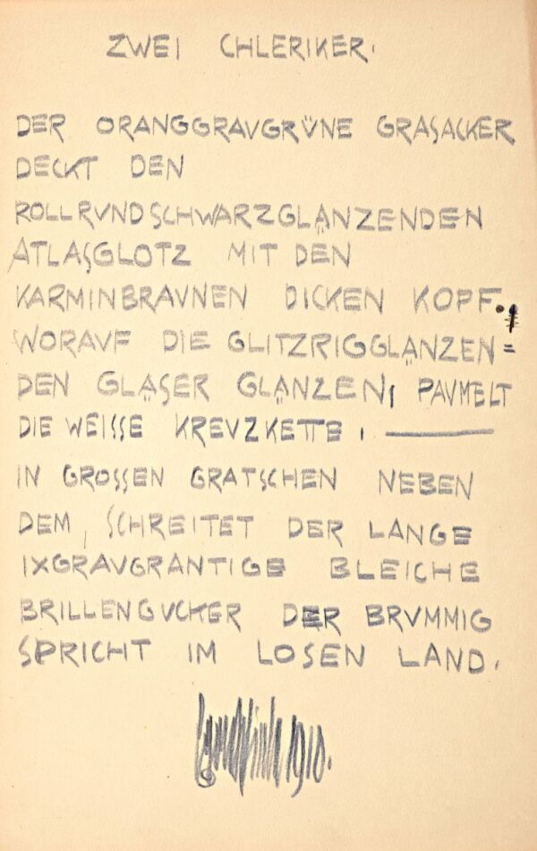 Poem by Egon Schiele: Two Clerics 