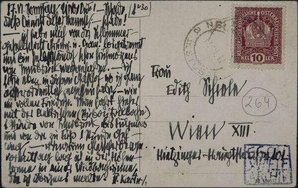 Postcard from Egon Schiele to Edith Schiele Bild 2