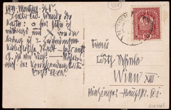 Postcard from Egon Schiele to Edith Schiele Bild 2