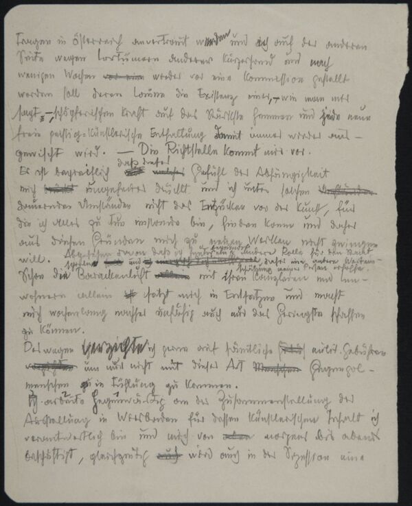 Draft for a letter from Egon Schiele to Wilhelm John Bild 2