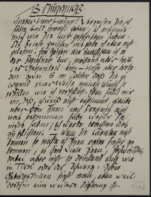 Brief von Egon Schiele an Franz Hauer 