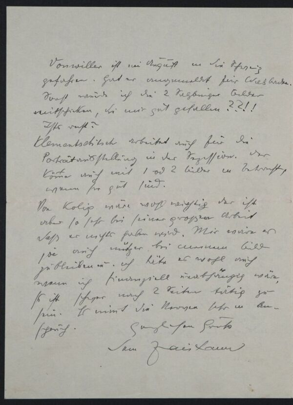 Letter from Anton Faistauer to Egon Schiele Bild 4