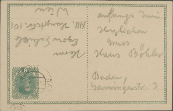Postcard from Hans Böhler to Egon Schiele Bild 2