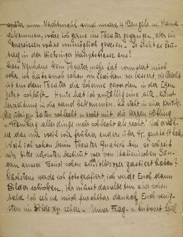 Brief von Adele Harms an Egon und Edith Schiele Bild 2