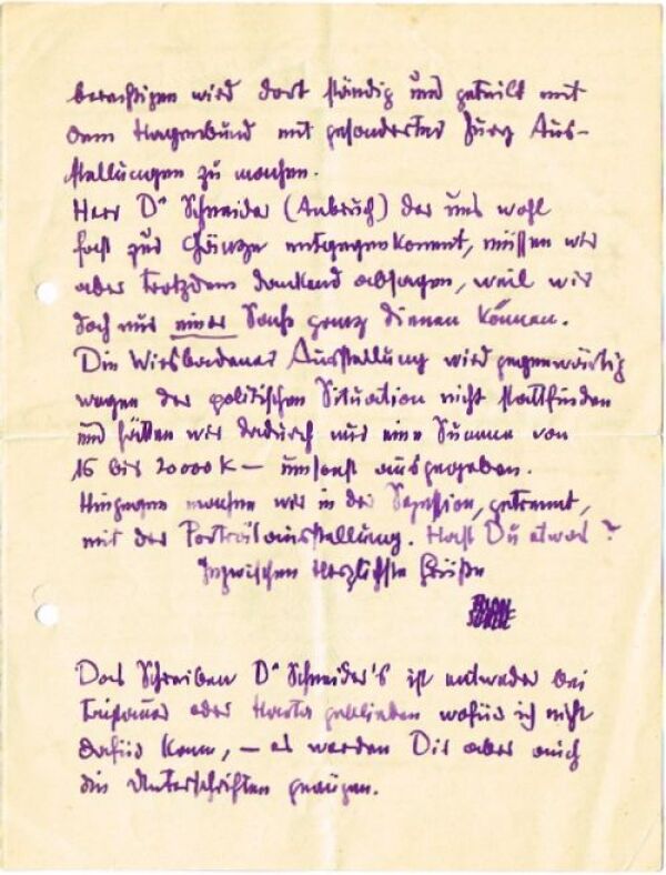 Letter from Egon Schiele an Anton Kolig Bild 2