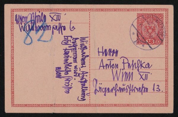 Postcard from Egon Schiele to Anton Peschka Bild 2
