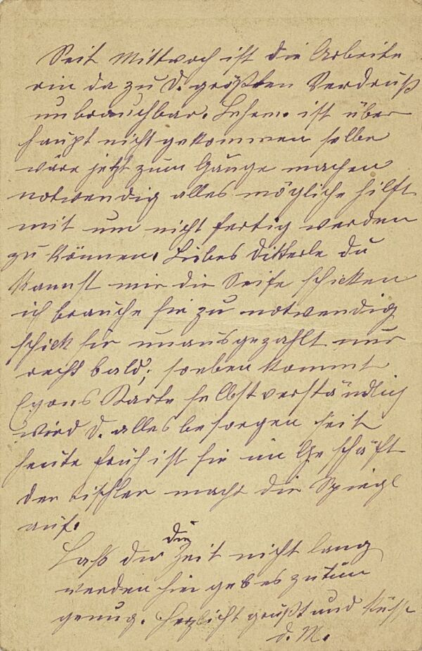 Postkarte von Josefine Harms an Edith Schiele Bild 2