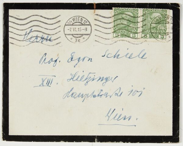 Kuvert von Heinrich Böhler an Egon Schiele Bild 1