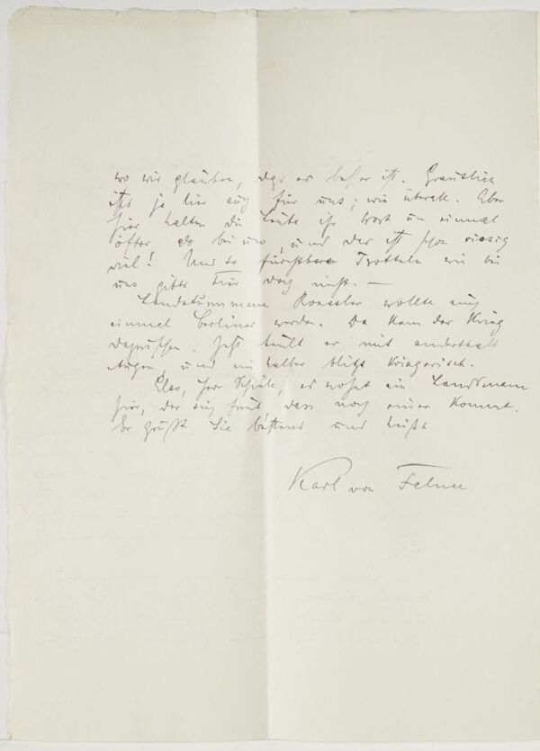 Letter from Karl von Felner to Egon Schiele Bild 2
