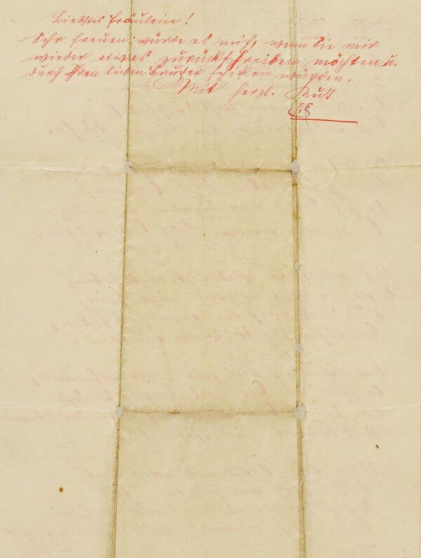 Poem/Letter by Egon Schiele dedicated to Margarete Partonek: My Love Bild 2