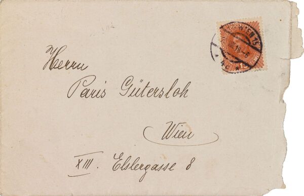 Letter from Egon Schiele and the art dealer’s Gustav Nebehay, office, to Albert Paris Gütersloh Bild 3