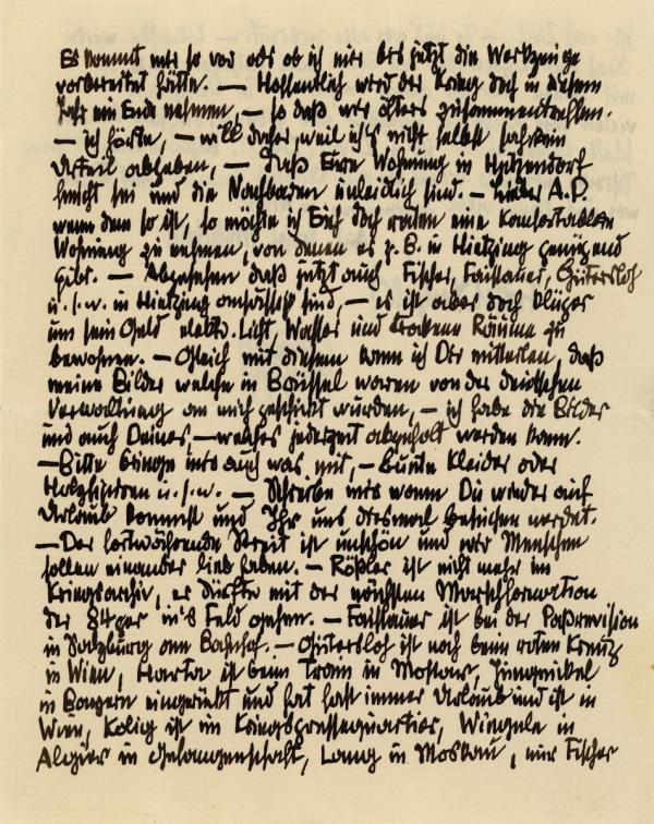 Letter from Egon Schiele to Anton Peschka Bild 2