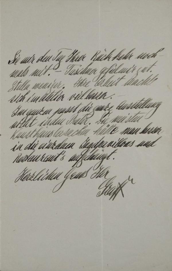 Brief von Erwin von Graff an Egon Schiele Bild 2