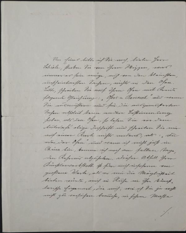 Brief von Heinrich Benesch an Egon Schiele Bild 2