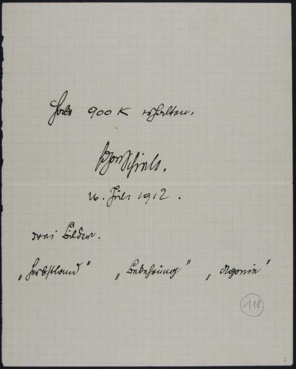 Quittung von Egon Schiele für Franz Hauer Bild 1
