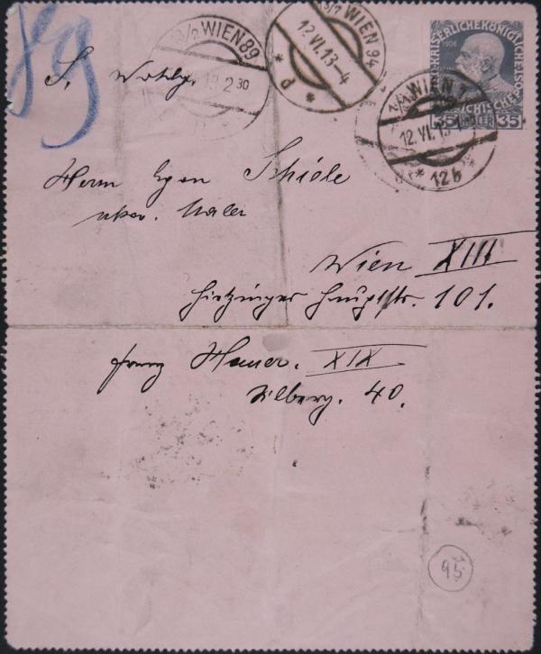 Letter from Franz Hauer to Egon Schiele Bild 2