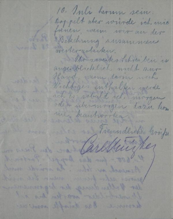 Letter from Carl Reininghaus to Egon Schiele Bild 2