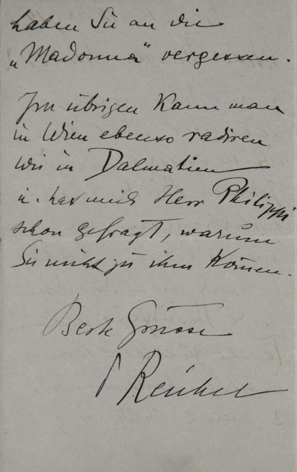 Brief von Oskar Reichel an Egon Schiele Bild 2