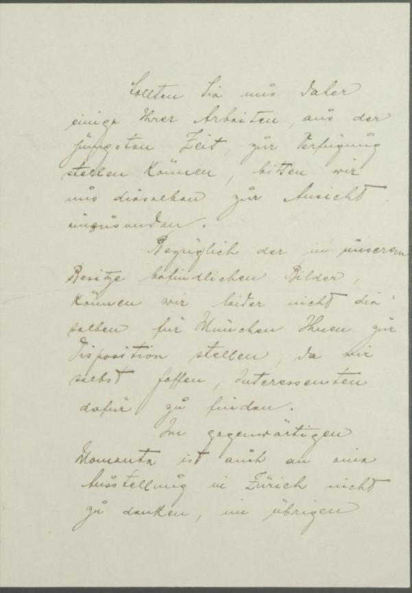 Letter from Guido Arnot to Egon Schiele Bild 2