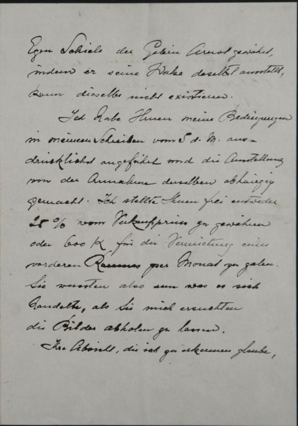 Brief von Guido Arnot an Egon Schiele Bild 2