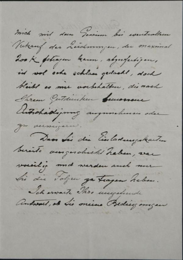 Brief von Guido Arnot an Egon Schiele Bild 3