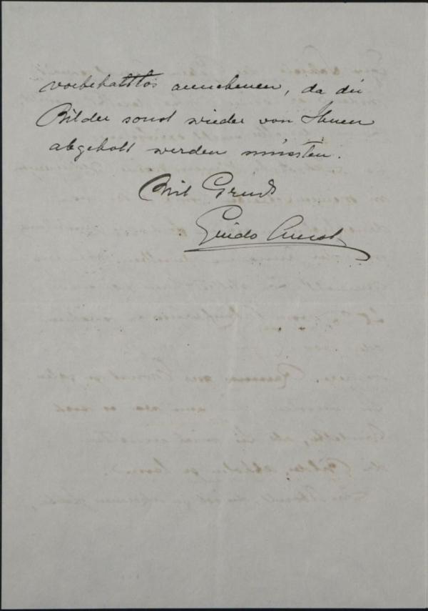 Brief von Guido Arnot an Egon Schiele Bild 4