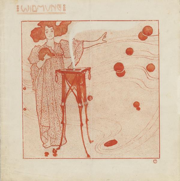 Zeichnung mit Widmung von Egon Schiele für Marie Czihaczek Bild 1