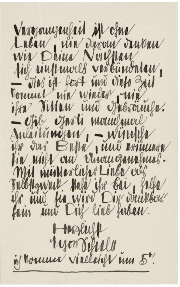 Letter from Egon Schiele to Marie Schiele Bild 2