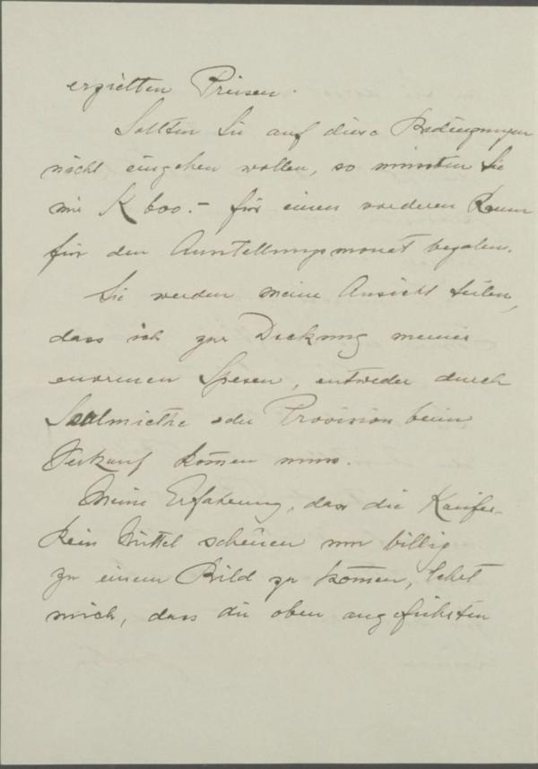 Brief von Guido Arnot an Egon Schiele Bild 3