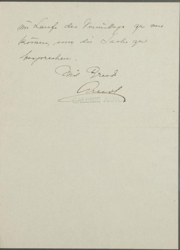 Letter from Guido Arnot to Egon Schiele Bild 2