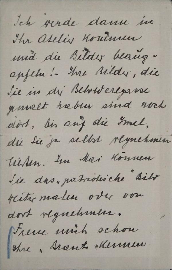 Letter from Heinrich Böhler to Egon Schiele Bild 2