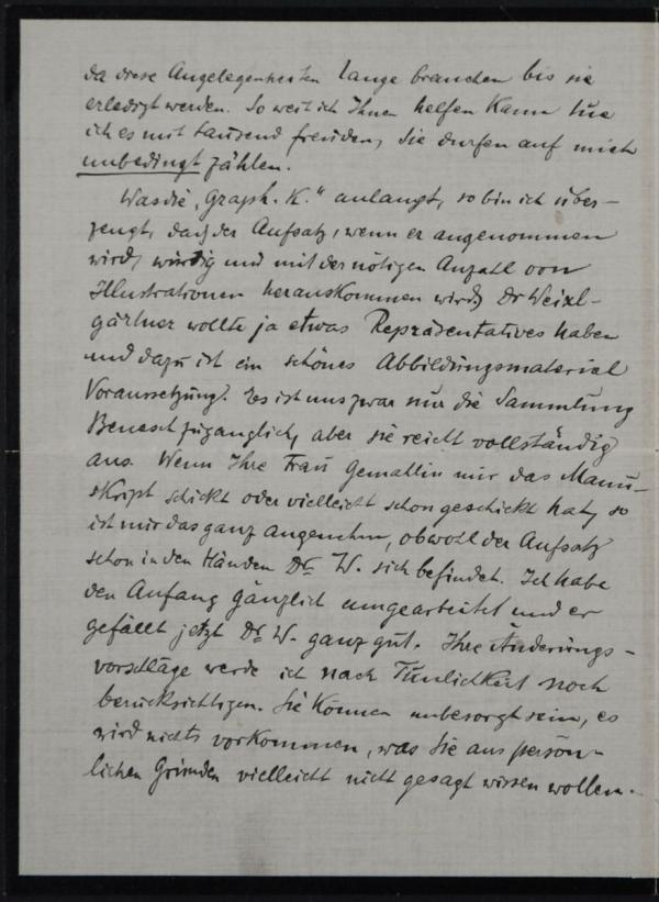 Brief von Leopold Liegler an Egon Schiele Bild 2