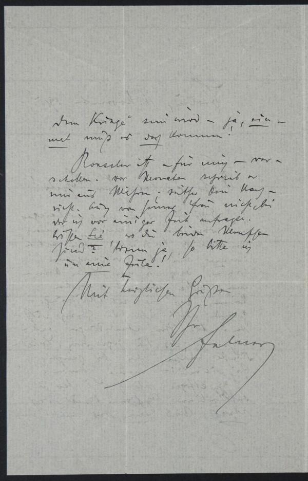 Letter from Karl von Felner to Egon Schiele Bild 2