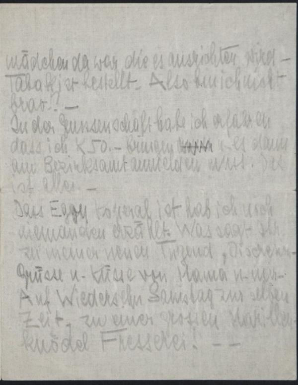 Brief von Adele Harms an Egon und Edith Schiele Bild 4